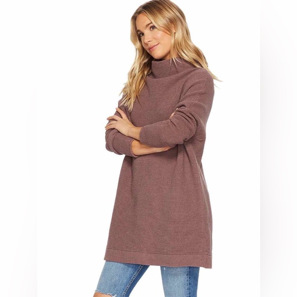 NWT Free People Ottoman Slouchy Sweater Tunic Nutmeg - Picture 1 of 14
